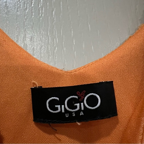 Gigio Medium USA Rust Tiered Flowy Summer Bohemian Dress Festival B4 - Picture 4 of 5